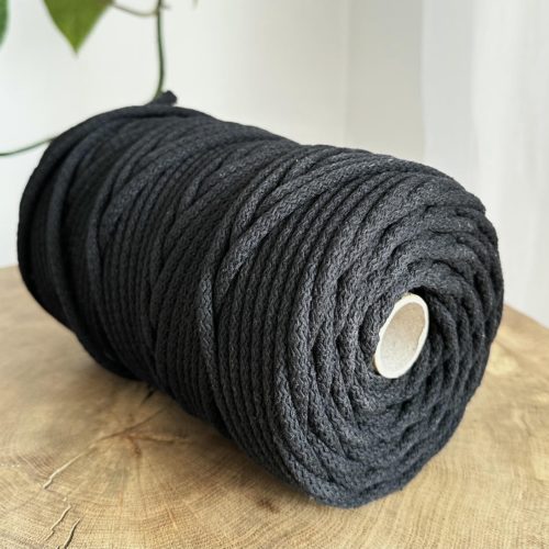 Sznurek do szycia na maszynie czarny 100 metrow motek do szycia koszy torebek sztywny sznurek wytrzymały 6 mm