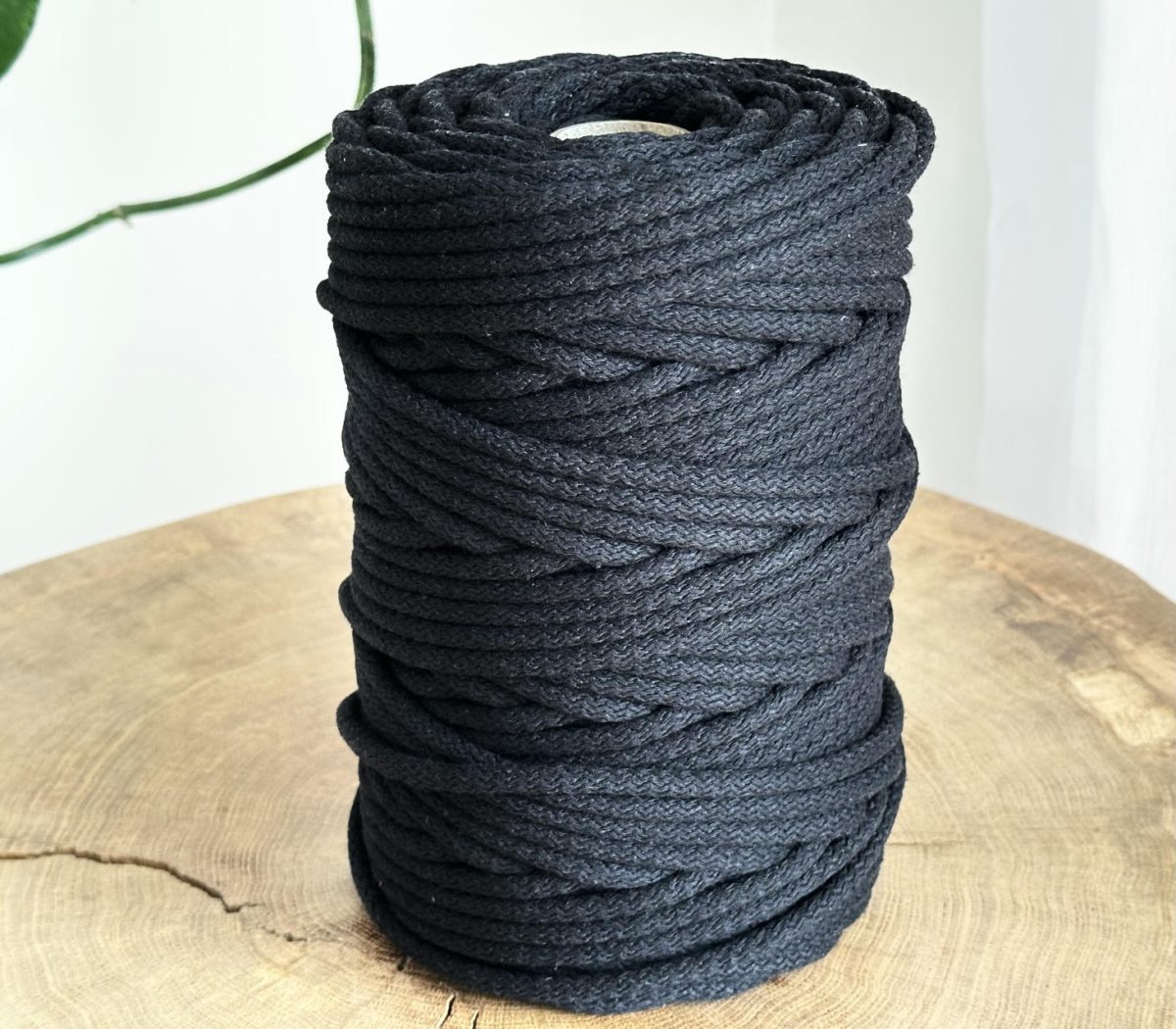 Sznurek do szycia na maszynie czarny 100 metrow motek do szycia koszy torebek sztywny sznurek wytrzymały 6 mm