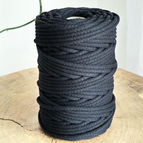 Sznurek do szycia na maszynie czarny 100 metrow motek do szycia koszy torebek sztywny sznurek wytrzymały 6 mm