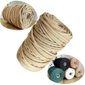 Sznurek do szycia na maszynie do szycia toreb dywanów osłonek ciasteczko beż 100 m 6 mm z rdzeniem