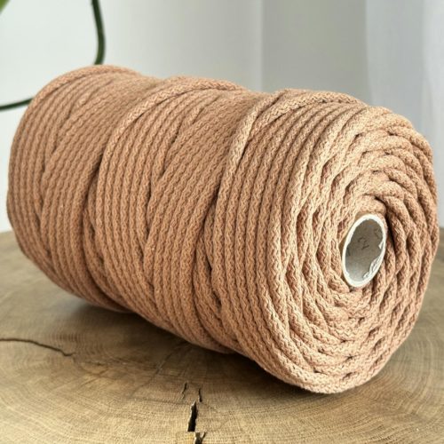 Sznurek do szycia na maszynie karmelowy 6 mm 100 metrów beżowy brąz cynamon