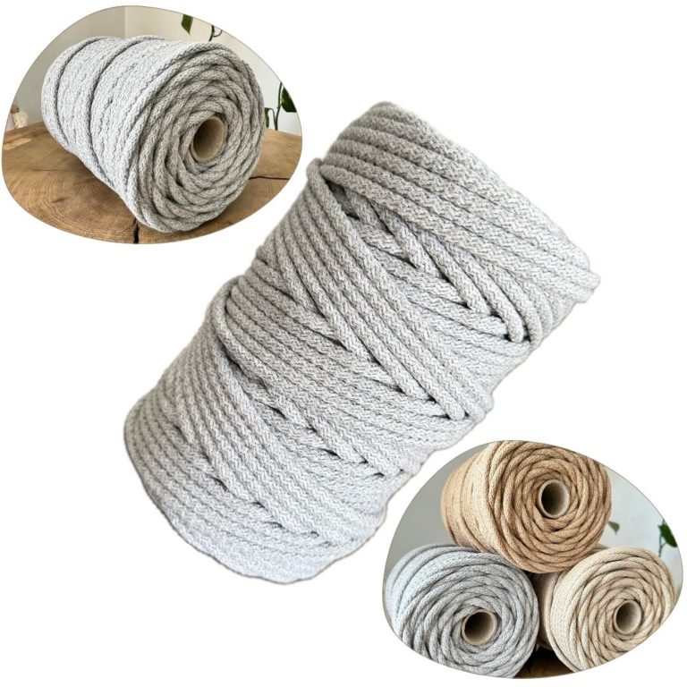 Sznurek do szycia na maszynie SZARY 100 metrow motek do szycia koszy torebek sztywny sznurek wytrzymały 6 mm