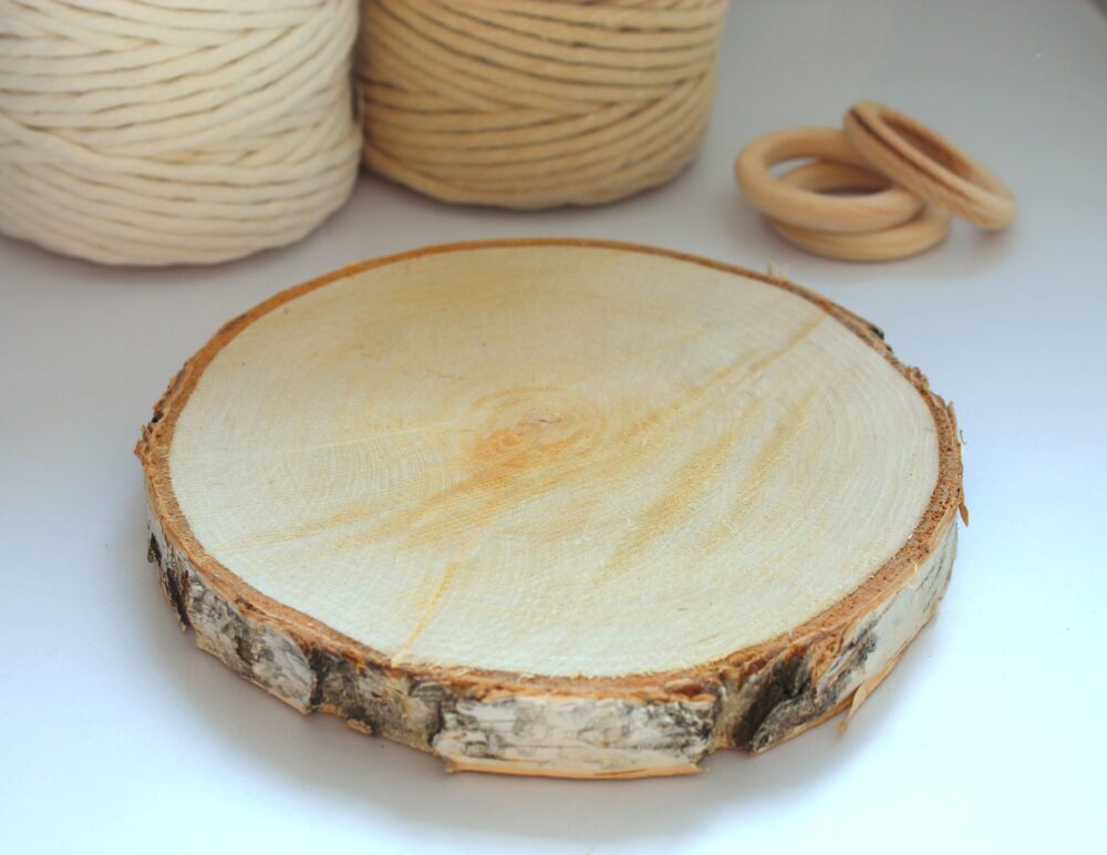 Plaster drewna brzozowy, średnica ok. 20-23 cm