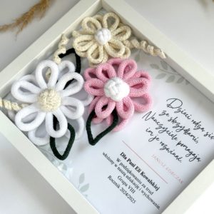 Ramka dla nauczyciela z kwiatami 3d rękodzieło podziękowanie prezent upominek symboliczny dla nauczyciela z dedykacją personalizacja ramka obrazek dla wychowawczyni kobiety podziękowanie dla wychowawcy dekoracja