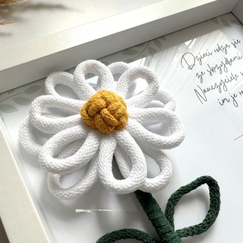 Ramka podziękowanie dla nauczyciela wychowawczyni wychowawcy prezent podziękowanie upominek symboliczny z dedykacją personalizowany preent kwiaty dla nauczycielki kwiaty dla wychowawczyni stokrotki dla nauczyciela rękodzieło polskie prezent pakowany