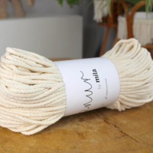 Sznurek bawełniany pleciony kremowy ecru 3 mm, sznurek do makram, sznurek do robienia na szydełku, sznurki rzeszów, sznurki sędziszów młp. sklep ze sznurkami