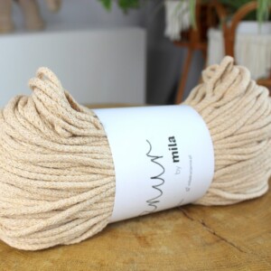 Sznurek bawełniany pleciony piaskowy 3 mm, sznurek do makram, sznurek do robienia na szydełku, sznurki rzeszów, sznurki sędziszów młp. sklep ze sznurkami
