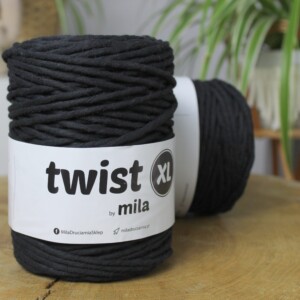 Sznurek czarny bawełniany skręcany do makram, sznurek na liście makramowe, z jakiego sznurka pióra makramowe, sznurek do czesania czarny