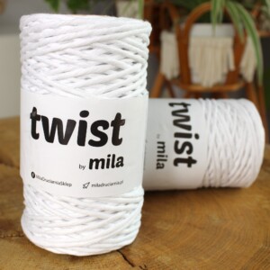 Sznurek biały bawełniany skręcany do makram, sznurek na liście makramowe, z jakiego sznurka pióra makramowe, sznurek do czesania biały, sznurek na liście makramowe, pióra makramowe