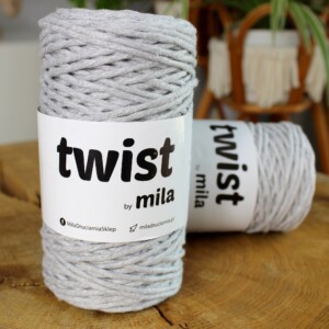 Sznurek szary bawełniany skręcany do makram, sznurek na liście makramowe, z jakiego sznurka pióra makramowe, sznurek do czesania szary, sznurek na liście makramowe, pióra makramowe